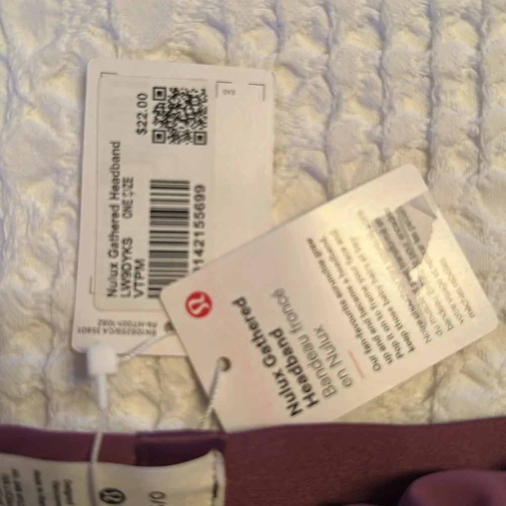 Lululemon Nulux Gathered Headband Vintage Plum
